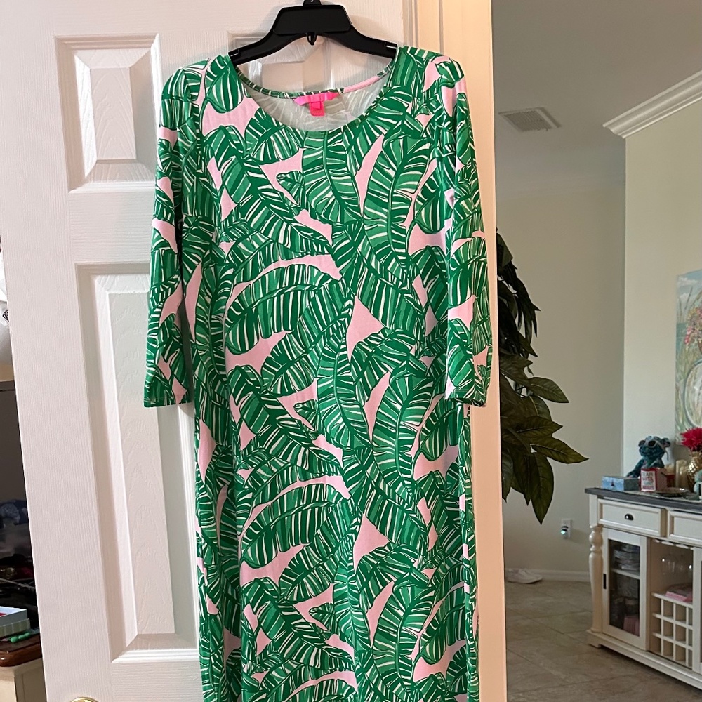 EUC Lilly Pulitzer Morgann  3/4 Sleeve Maxi Size Large